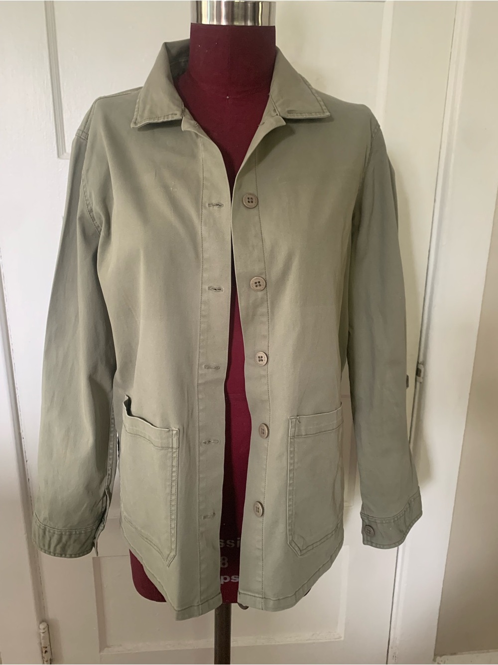 Sanctuary Utility Streetwear Olive Green Women's Button-Front Jacket